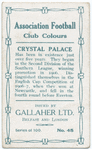 George Woodger, Crystal Palace, 1909-10.