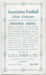 P. R. Sands, Woolwich Arsenal, 1909-10.