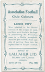 Jas. Tildesley, Leeds City, 1909-10.