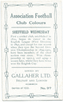 Andrew Wilson, Sheffield Wednesday, 1909-10.
