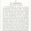 Raymond Bowden, Newcastle United.