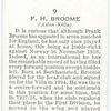 Frank H. Broom, Aston Villa.