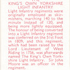 The King's Own Yorkshire Light Infantry.