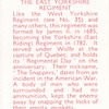 The East Yorkshire Regiment.