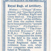 Royal Regt. of Artillery.