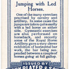 Jumping with Led Horses.