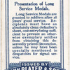 Presentation of Long Service Medals.