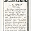 J. S. Ryder, Victoria.