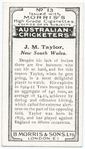 J. M. Taylor, New South Wales.