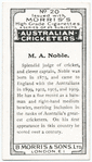 M. A. Noble.