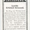 Lords Cricket Ground.
