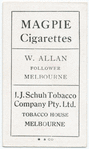 W. Allan, Follower, Melbourne.