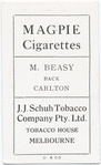 M. Beasy, Back, Carlton.