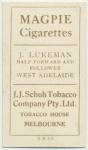 J. Lukeman, Half-Forward and Follower, West Adelaide.