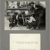 Bootblacks fill up spare time pitching pennies, New York City -- 1915.