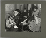 Mrs. Battaglia, Tessie, 12, and Tony, 7... finishing men's trousers, January 1908