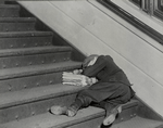 One of the many young newsboys selling late at night..., November 1912