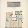 The Mansfield. View looking west ; Plan of first floor.