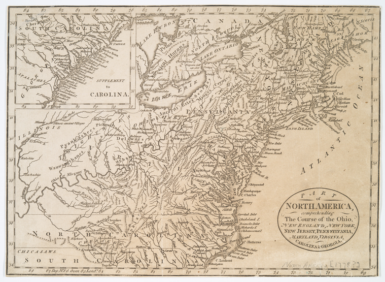 Part Of North America : Comprehending The Course Of Ohio, New England 