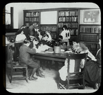 Work with schools, Library for the Blind : visit of blind Boy Scouts to Central Building Library for the Blind, May, 1913