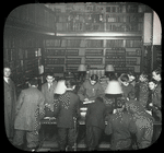 Work with schools, Rivington Street Branch : school lesson, children at work in the library, April 5, 1910