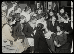 Work with schools, Rivington Street Branch : a girl's club listening to a story of Atalanta, ca. 1910