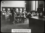Work with schools, 67th Street Branch : class visiting library, June 1938