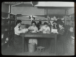 Work with schools, Stapleton Branch : Miss Van Pelt's class in mending, ca. 1910s