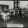 Work with schools, teachers' reference room : consulting permanent exhibit of books for young people, woman and students from trade school, June 1938