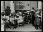 Work with schools, Tompkins Square : a class of 8th grade girls looking up New York City history in the Revolutionary period during school hours, April, 1910?