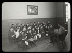 Work with schools, Tremont Branch : Miss Scully leading story hour, 1916