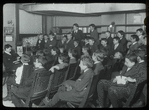 Work with schools, Yorkville Branch : Boys Club listening to story read by one of its members, 1910