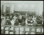 Work with schools : waiting their turn at the children's charging desk, Oct. 1923