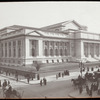 Central building, exterior views, Fifth Avenue : Fifth Avenue and 42nd Street facades from 40th Street, looking northwest, ca. 1910s