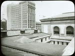 Central building : roof looking northwest, ca. 1915, Aeolian building, beyond