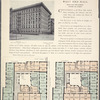 West End Hall, 840-848 West End Avenue, corner 101st Street; Plan of first floor; Plan of upper floors.