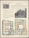 Temple Hall, Lenox Avenue and 121st Street; Plan of first floor; Plan of upper floors.