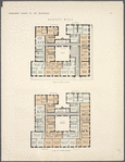 Regent Hall. Plan of first floor; Plan of upper floors.