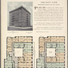 The East View, Morningside Drive and 118th Street; Plan of first floor; Plan of upper floors.