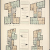 First floor plan of the 'Huldana'; Upper floor plan of the 'Huldana'; First floor plan of the 'Helena'; Upper floor plan of the 'Helena'.