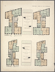 First floor plan of the 'Huldana'; Upper floor plan of the 'Huldana'; First floor plan of the 'Helena'; Upper floor plan of the 'Helena'.