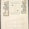 First floor plan of the 'Sigfried'; Upper floor plan of the 'Sigfried', House at southwest corner of 112th Street and Amsterdam Avenue ; Diagram of lot dimensions.