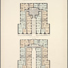 Cromwell Apartments. Plan of first floor; Plan of upper floors.