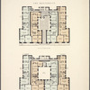 The Montebello. Plan of first floor; Plan of upper floors.