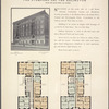 The Stamford and The Arlington, 502-504 and 506-508 West 113th Street; Plan of first floor; Plan of upper floors.