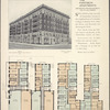 The Pantheon Apartments, Amsterdam Avenue block front 114th to 115th Streets; Plan of first floor; Plan of upper floors.
