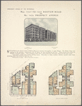 Nos. 1437 to 1451 Boston Road and No. 1436 Prospect Avenue; Plan of first floor; Plan of upper floors.