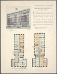 Burlington Apartments, 505-517 West 134th Street, between Broadway and Amsterdam Avenue; Plan of first floor; Plan of upper floors.