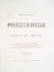 A monograph of the Phasianidae