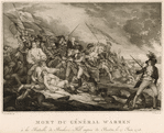 Mort du Général Warren à la Bataille de Bunker's Hill auprès de oston, le 17 Juin 1775.